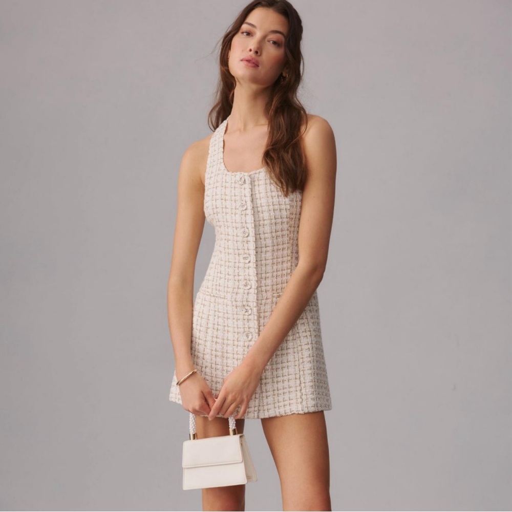 Reformation Tweed Jaine Mini Dress